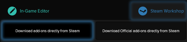 Download add-ons directly from Steam