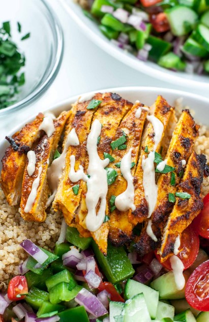 Healthy Chicken Shawarma Quinoa Bowls Healthy Chicken Shawarma Quinoa Bowls