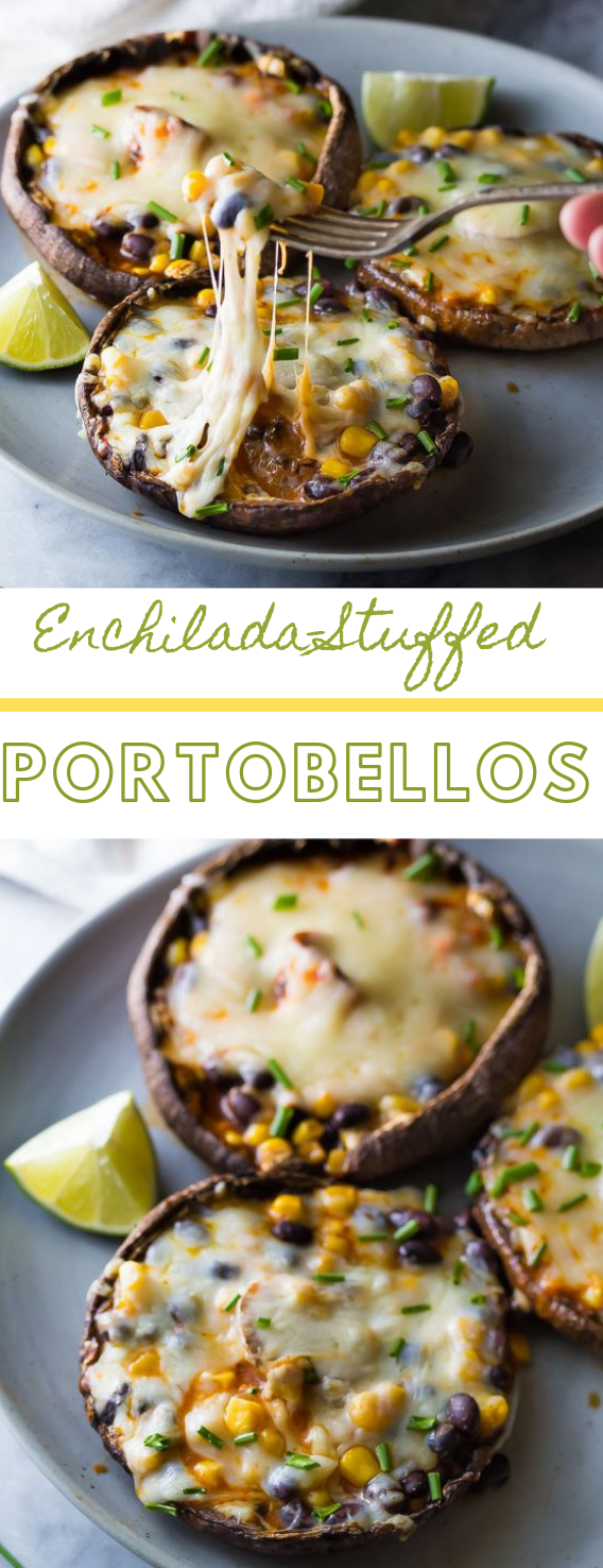 Enchilada Stuffed Grilled Portobello Mushrooms