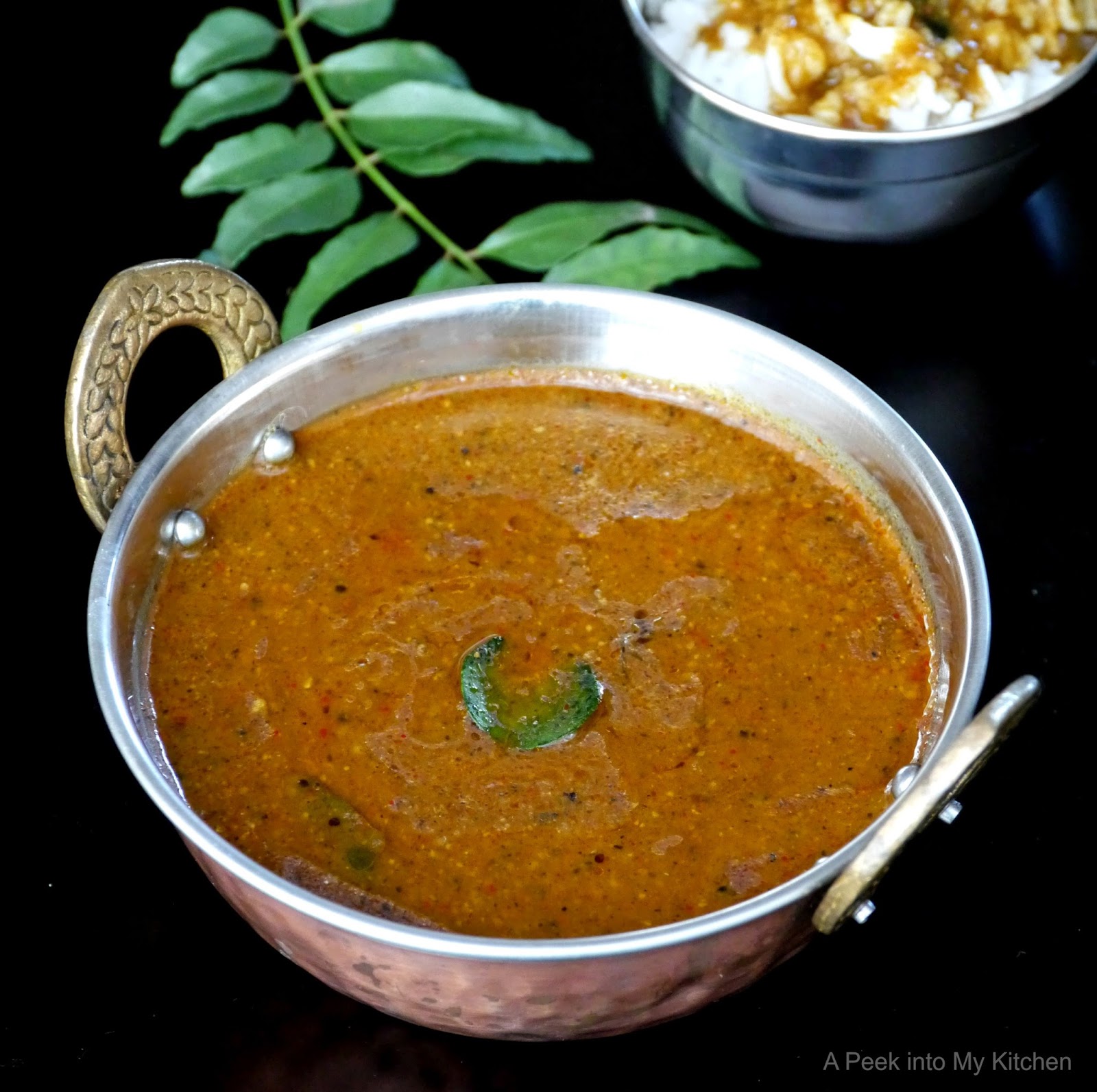A Peek into My Kitchen Milagu Kuzhambu / Black Peppercorn Gravy Day 51