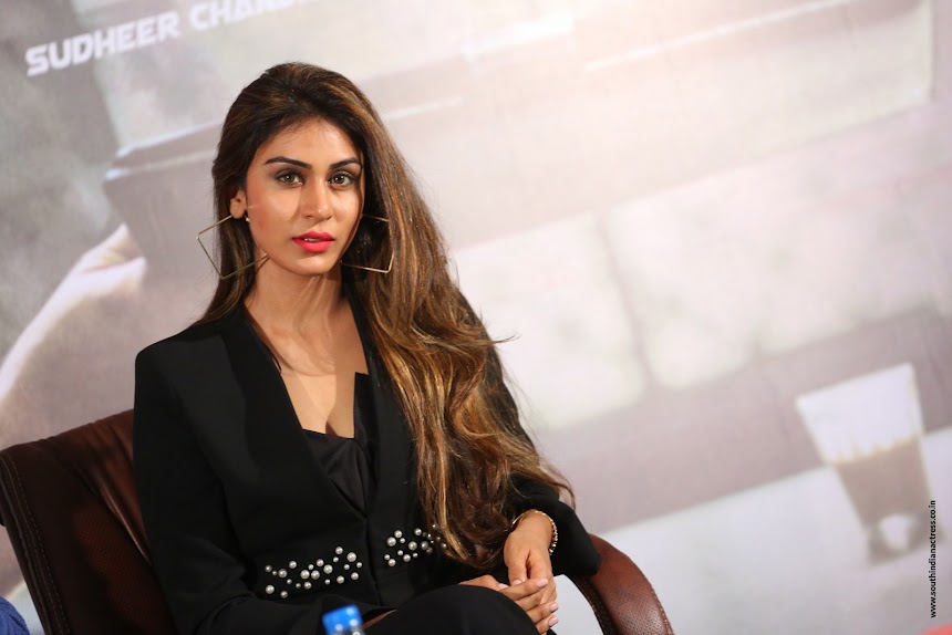 Myra Sareen at Officer movie Press Meet