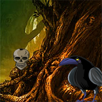 BigEscapeGames - Big Halloween Crow Forest Escape