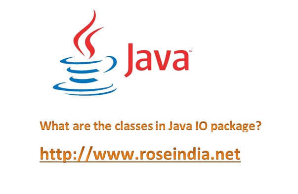 codingdiary: What are the classes in Java IO package?