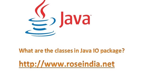 codingdiary: What are the classes in Java IO package?