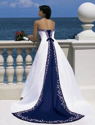 White and blue of my bridal gown - wedding dress collection