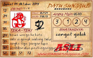 Syair Hk 4 Oktober 2019 Prediksi Hk 4 Oktober 2019