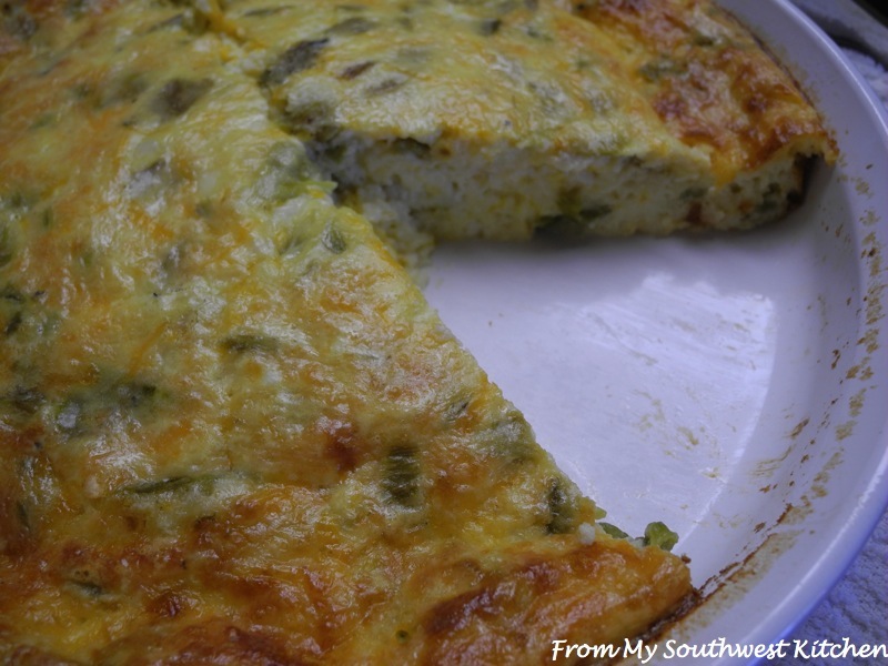 From My Southwest Kitchen Green Chile Crustless Quiche