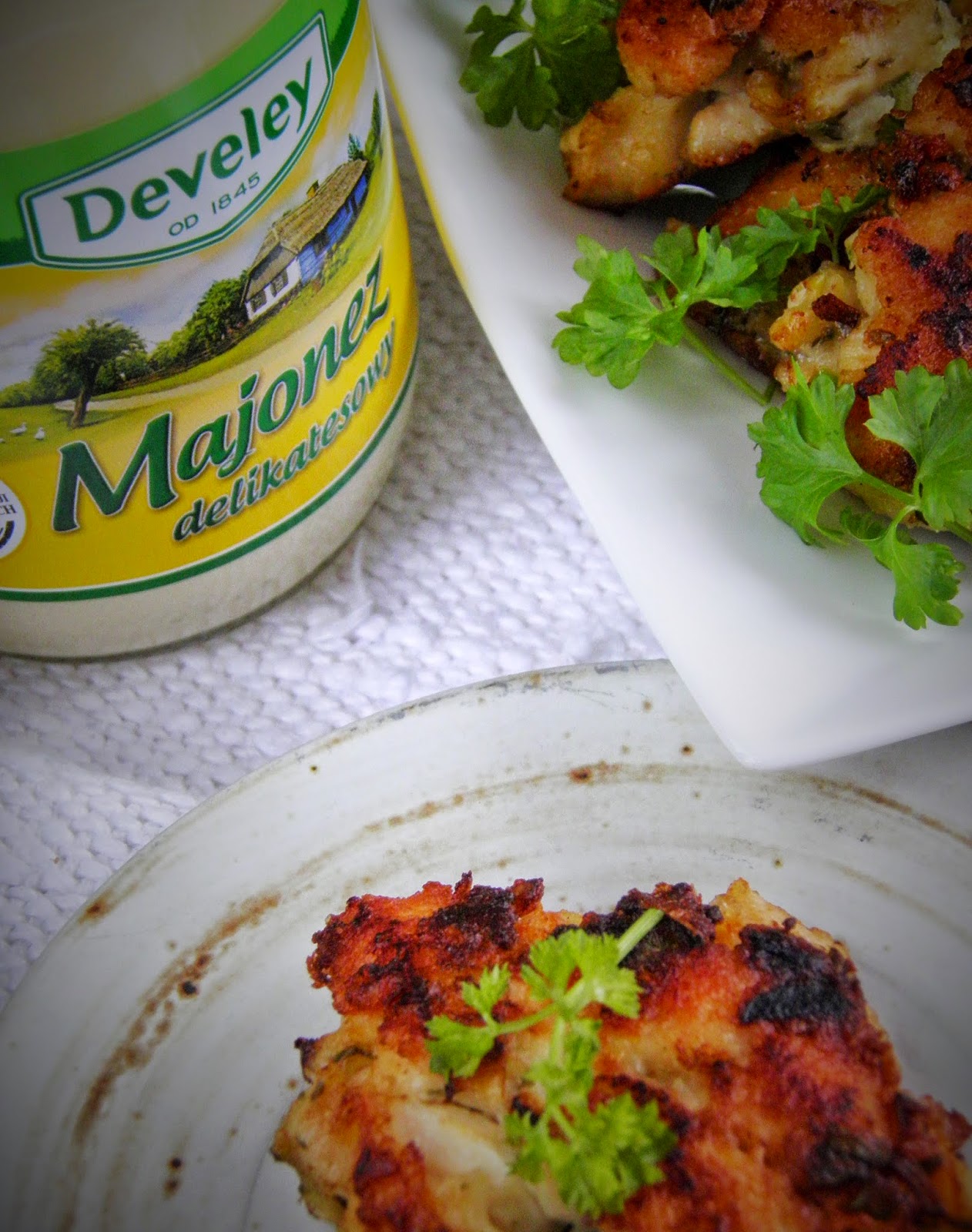 Placki z kurczaka z majonezem siosmutkiodkuchni