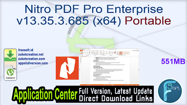 Nitro PDF Pro Enterprise v13.35.3.685 (x64) Portable