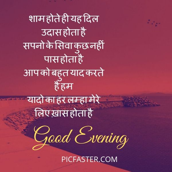 [ Latest ] Good Evening Images In Hindi Shayari Download [2020]