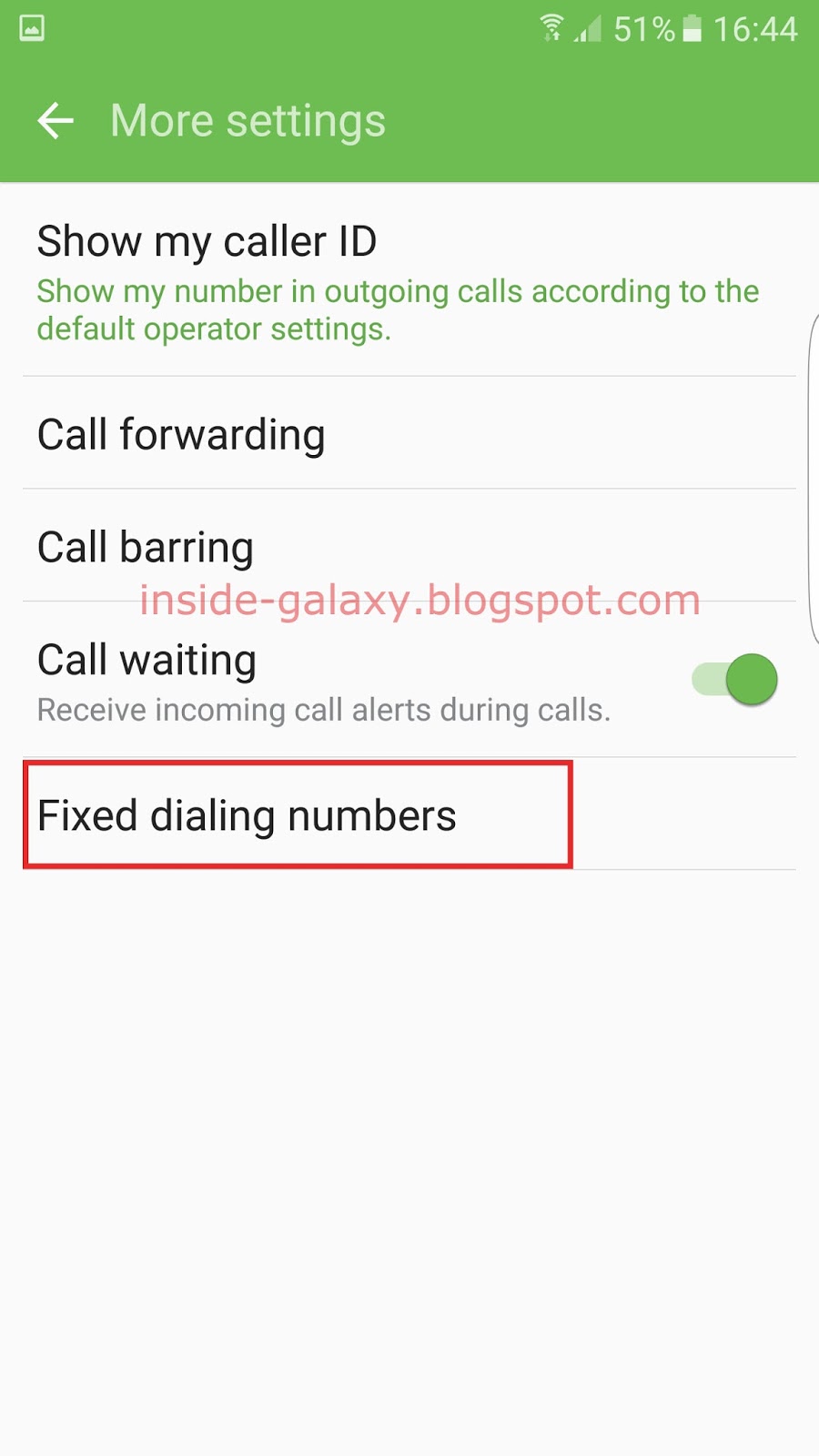 Inside Galaxy Samsung Galaxy S7 Edge How to Use Fixed Dialing Number