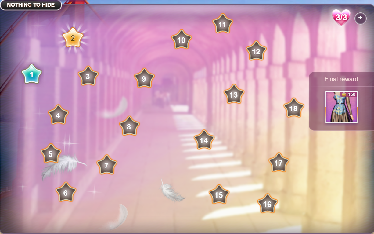 Lady Popular Fashion Arena Levels & Lives Event NOTHING TO HIDE