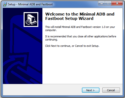 minimal adb fastboot installer