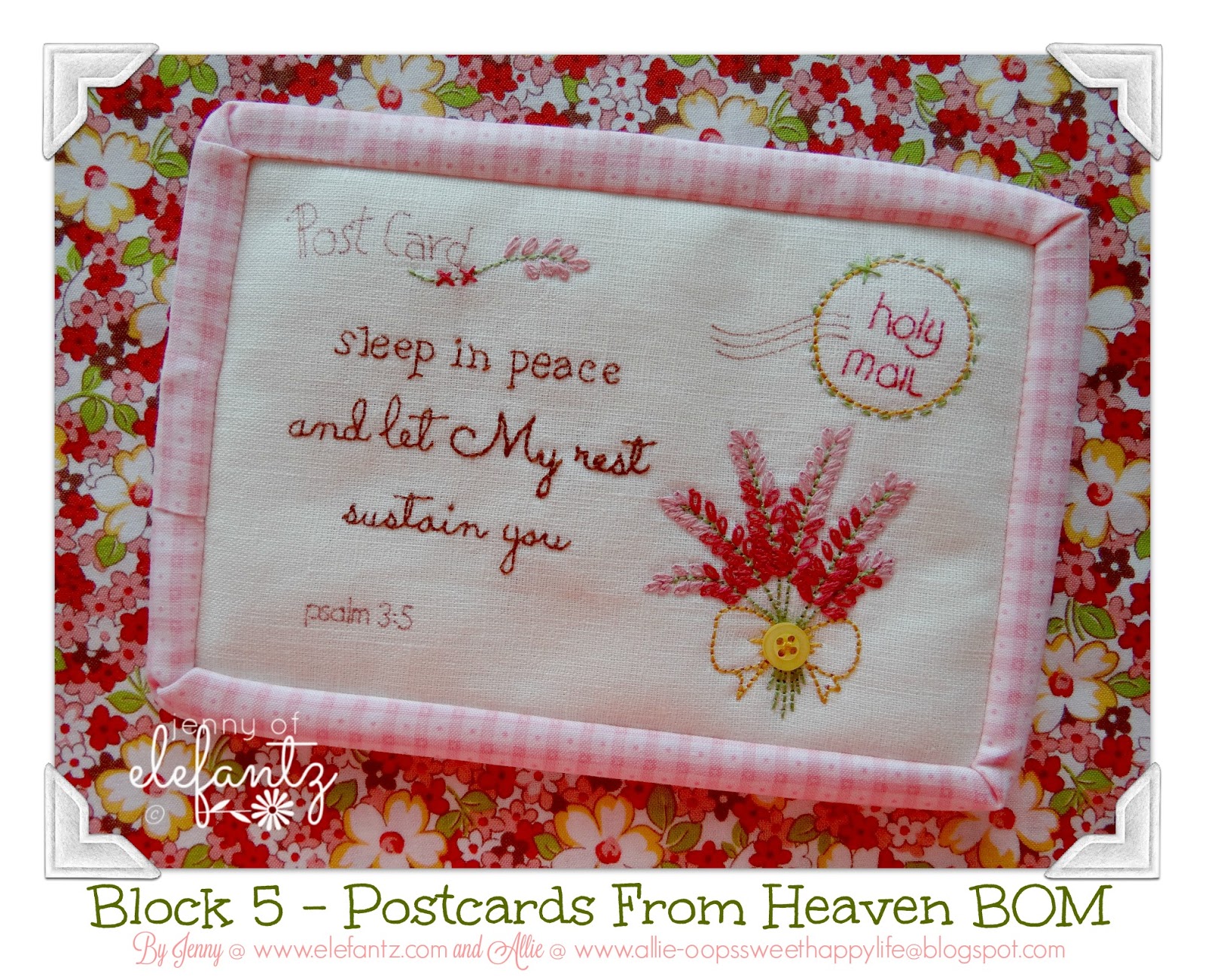Jenny of ELEFANTZ Postcards From Heaven block 5...