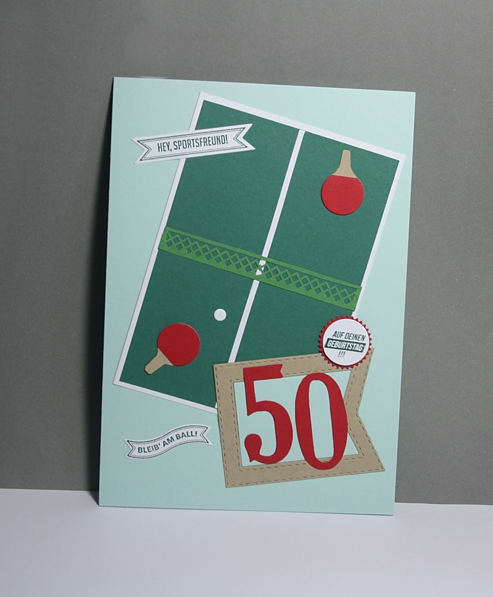 Ankes: Karte zum 50. für einen Tischtennis-Spieler