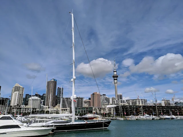 One Day in Auckland City: Auckland Harbour and yachts