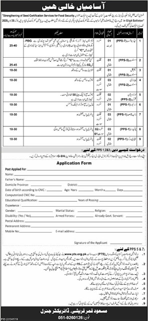 Ministry of National Food Security & Research Jobs 2019|Download PTS Application Form