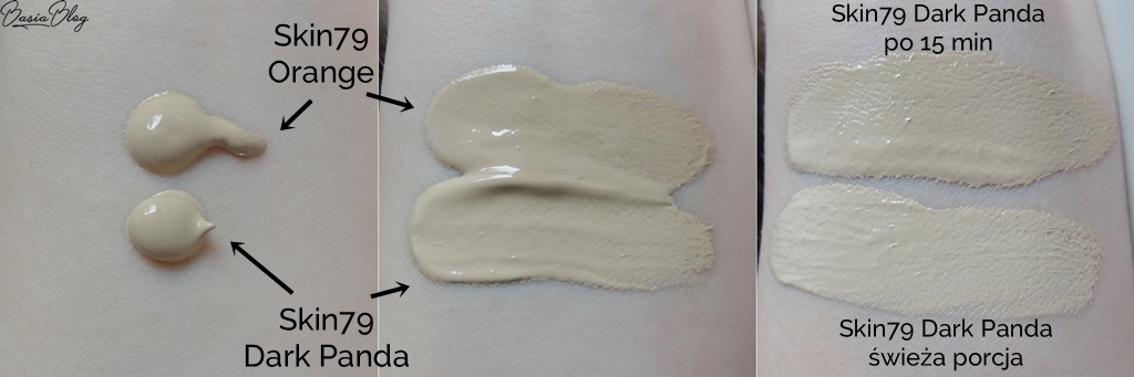 Skin79 Dark Panda BB Cream SPF50+ PA+++ Brightening, Skin79 Orange porównanie, swatch, blog