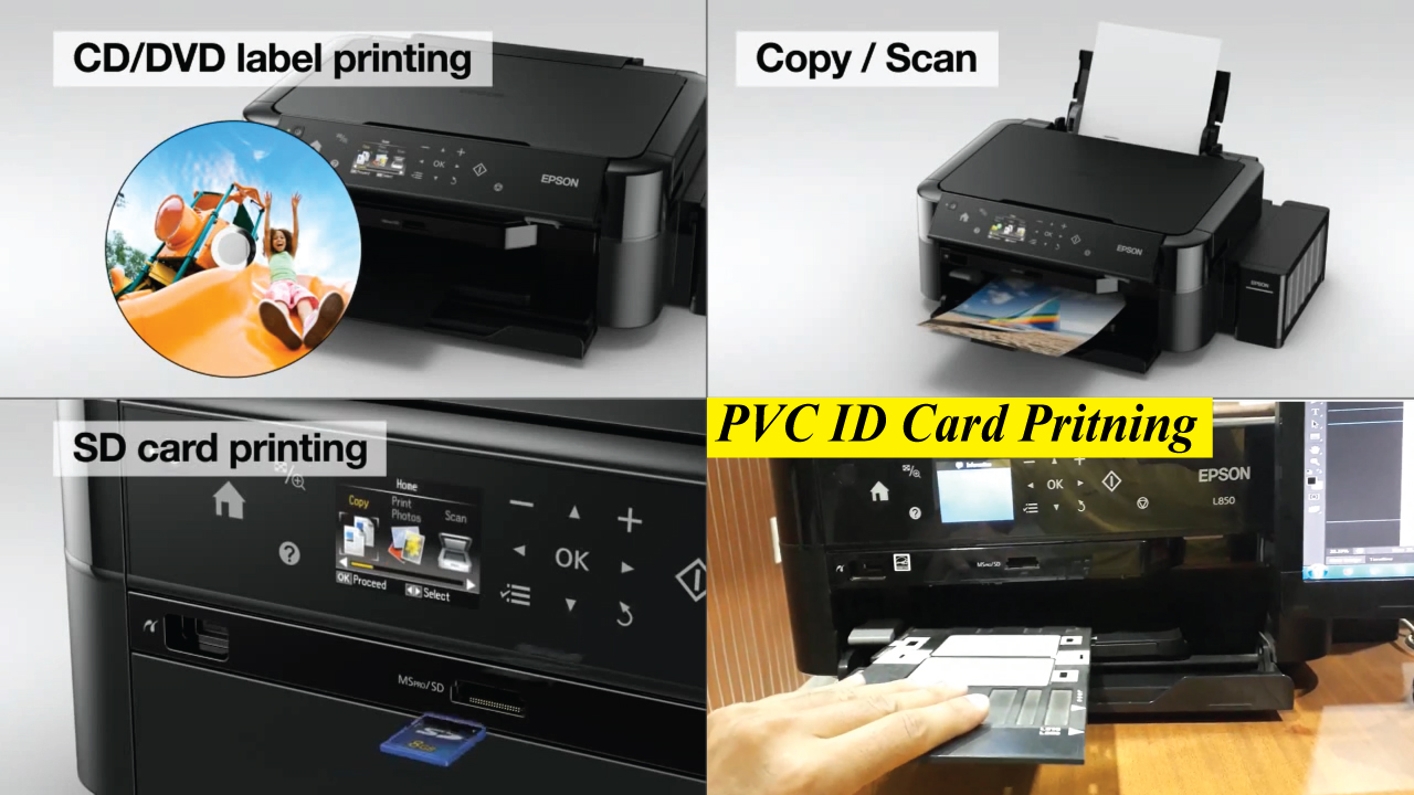 Epson L850L810 AllinOne Eco Ink Tank Systems Photo Printer for PVC