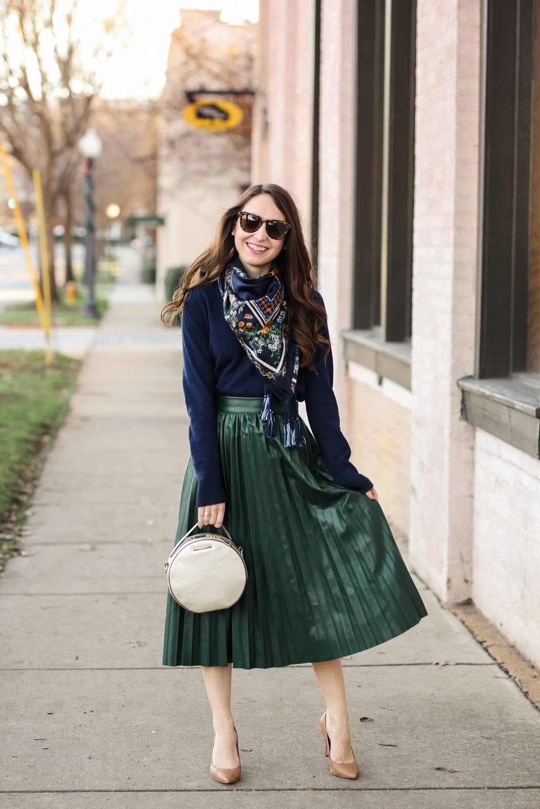 Green Leather Skirt | Caralina Style