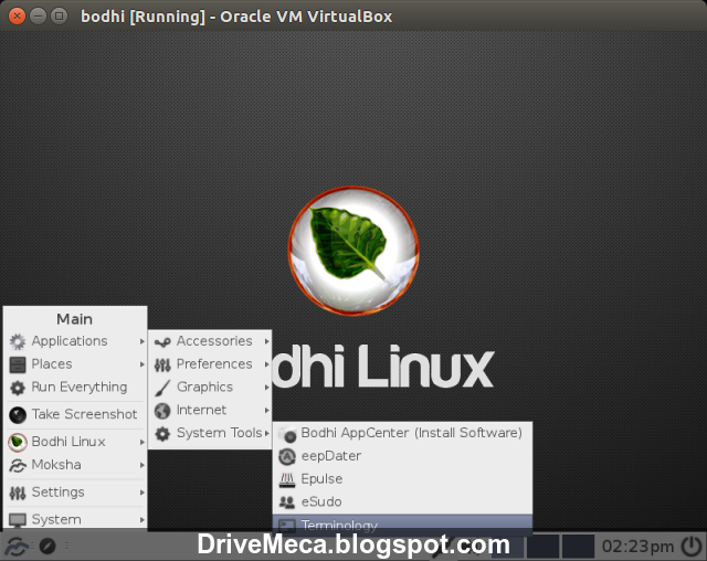 DriveMeca instalando Bodhi Linux paso a paso