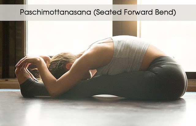 Yoga posture to melt belly fat: Paschimottanasana (Sitting forward bend)