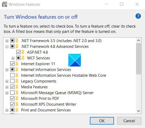 Désactiver les fonctionnalités Windows
