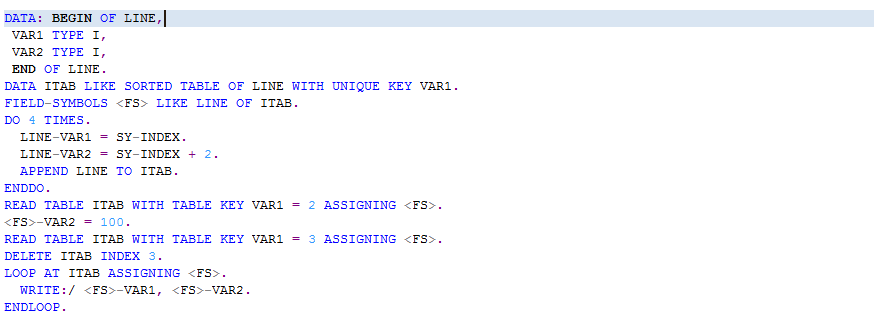 assigning field symbol in abap