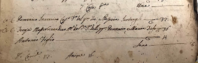 1803 church record for Domenico Sarracino's household