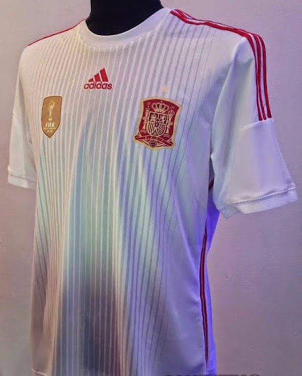 Segunda Camiseta Adidas de España del Mundial 2014