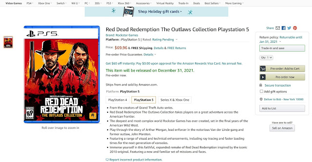 ظهور مفاجئ لحزمة Red Dead Redemption The Outlaw's Collection على أجهزة الجيل الجديد مع ريميك الجزء الأول