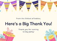 Big thank you form a little baby-party