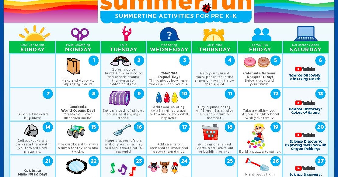 Quincy Public Schools Math K8 Summer Fun Calendars