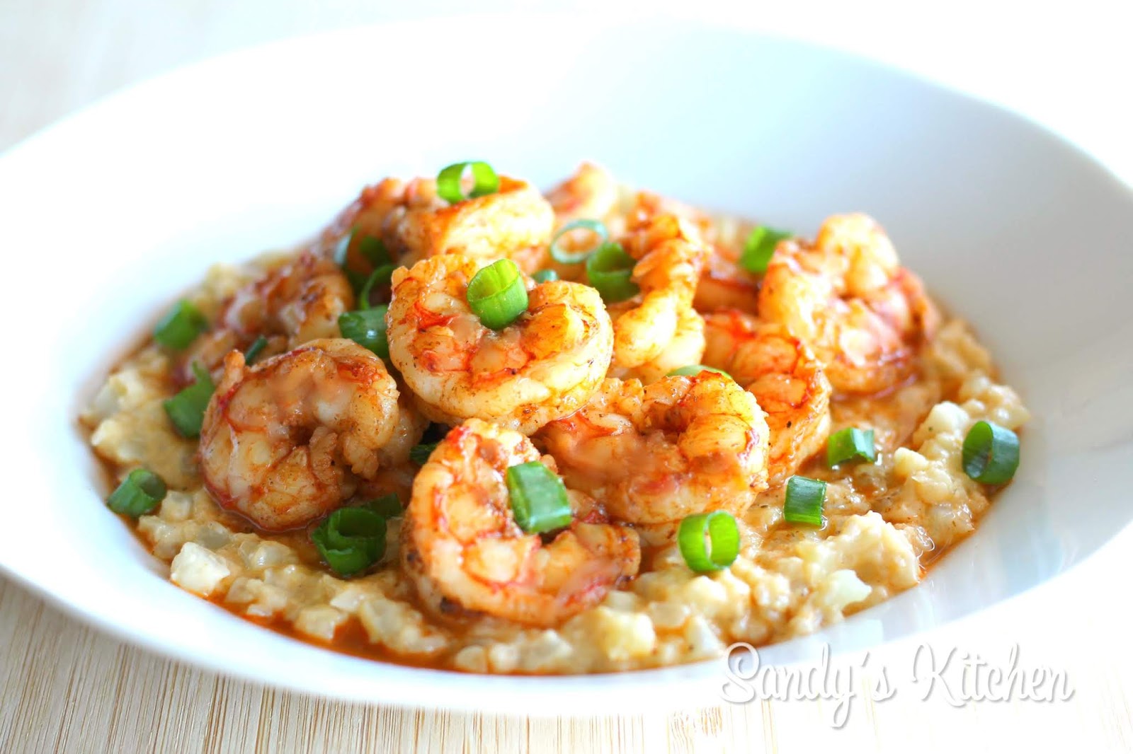 Shrimp and Cauliflower Grits Sandy's Kitchen