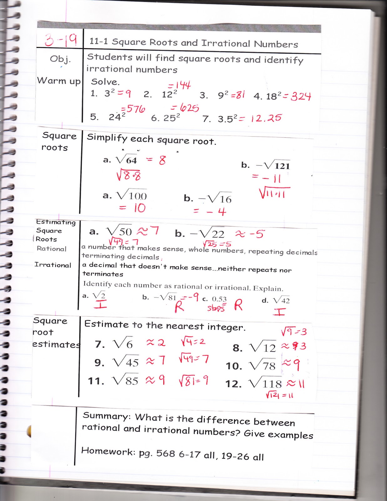 Ms Jean s Classroom Blog 11 1 Square Roots And Irrational Numbers