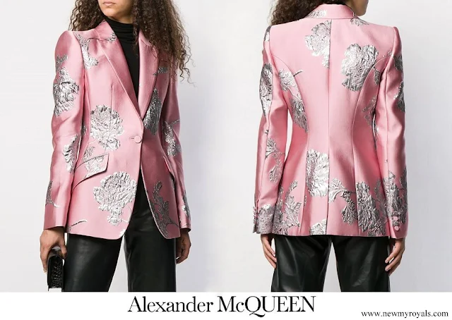 Duchess Maria Teresa wore ALEXANDER MCQUEEN Floral Brocade Blazer