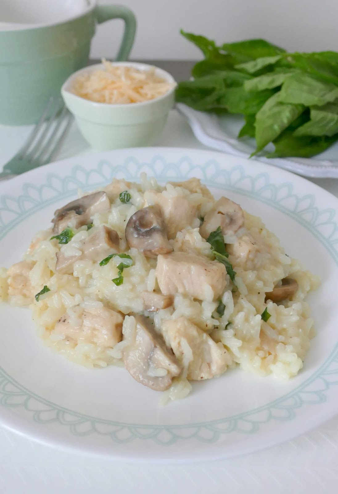 Garlic Chicken And Mushroom Parmesan Rice Skillet Recipe
