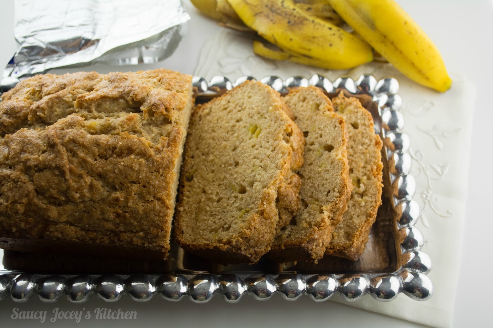 Saucy Jocey's Kitchen Mango Banana Bread