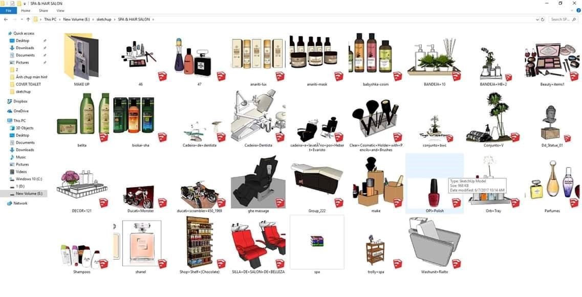 6. Beauty & Hair Salon Collection Free Sketchup Models