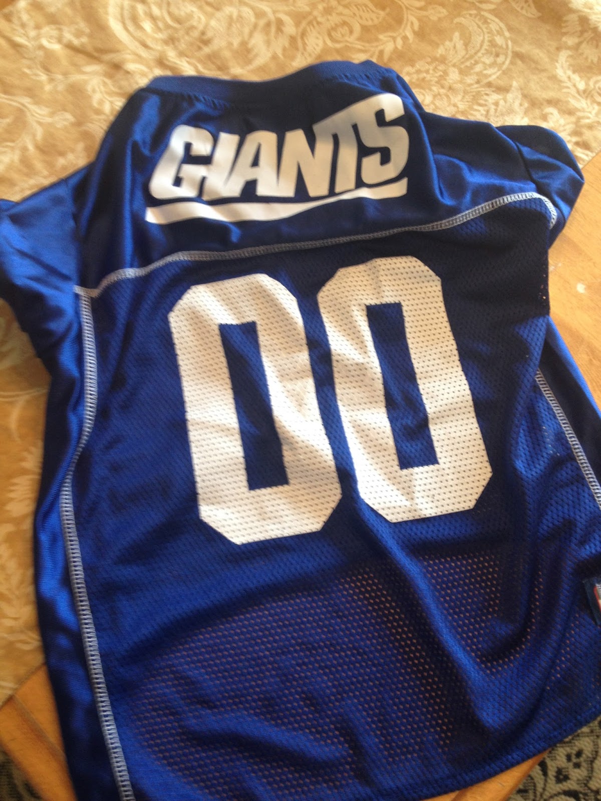 NY Giants Football Jersey NY Giants Football Jersey costume for dogs