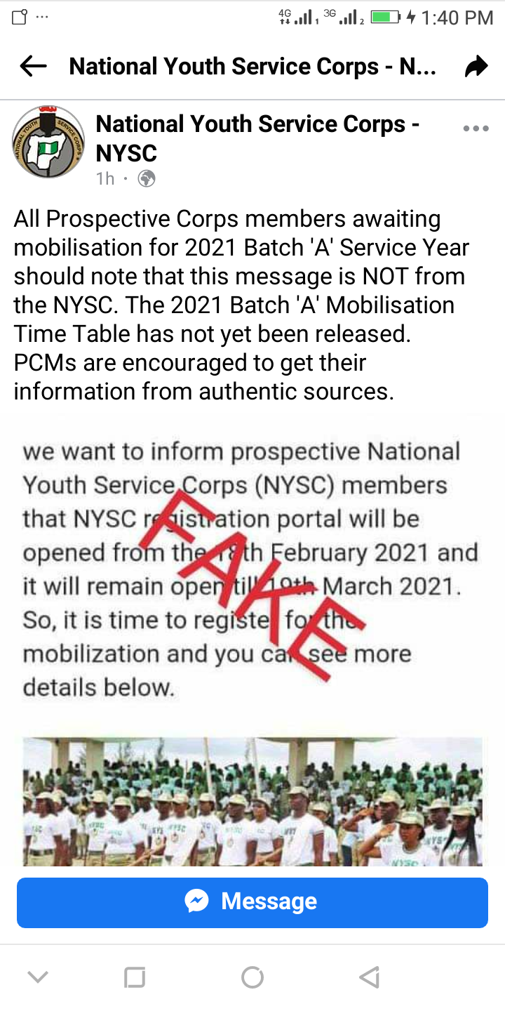 BREAKING NEWS NYSC Officially Denounce 18th February 2021 As Date For Nysc Calendar 2025 Release Date