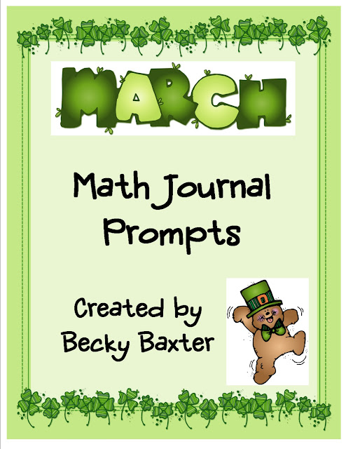 Teaching, Learning, & Loving: March Math Journal Prompts- Freebie!!