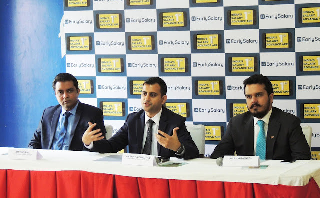 From Left - Amit Nosina, Vice President of EarlySalary.com, Akshay Mehrotra, Co-founder & CEO of EarlySalary & Ayan Agarwal AVP of Transc From Left - Amit Nosina, Vice President of EarlySalary.com, Akshay Mehrotra, Co-founder & CEO of EarlySalary & Ayan Agarwal AVP of Transc