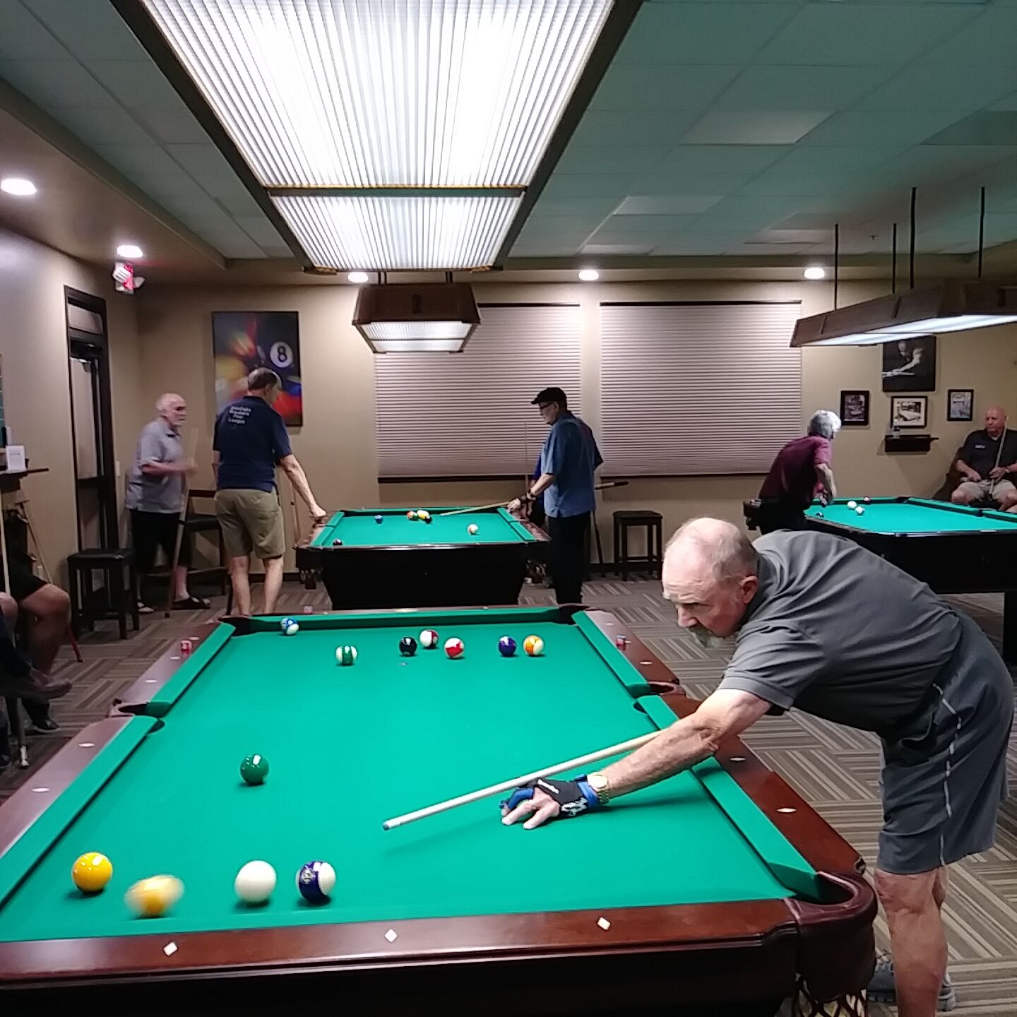 Pool Players of The Brooke vs Iron Oaks Breakers Pool League from Sun Lakes