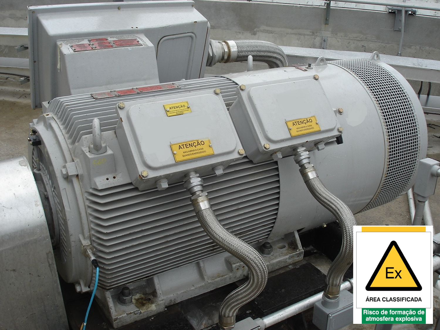 Motor Ex “ec” EPL Gc, com tensão nominal de 4.16 kV, instalado em área classificada Zona 2