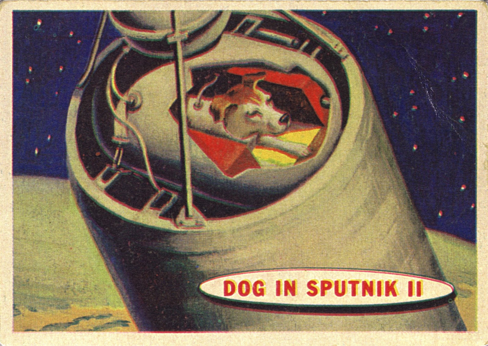 Спутник с собакой лайкой на борту