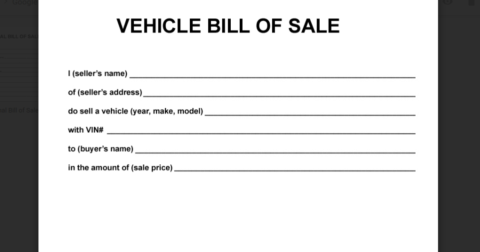 deeAuvil Freebie Friday Simple, Free Bill of Sale