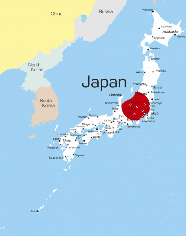 japan map and flag main