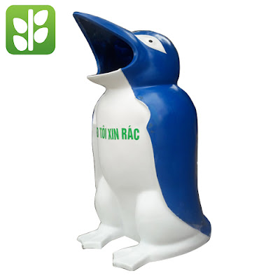 Thùng Rác Nhựa Composite Hình Chim Cánh Cụt- TRA0016