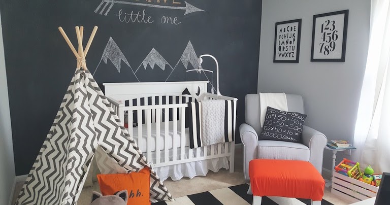 Fawn Over Baby: Modern Black & White Woodland Themed Nursery